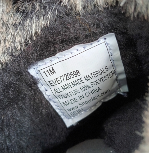 Totes Womens Black Faux Fur Trim Rain Boot Women's Size 11 - Picture 13 of 14